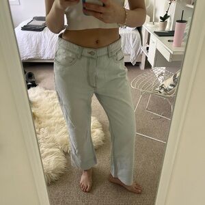 Zara jeans; Size US 8; light wash baggy jeans